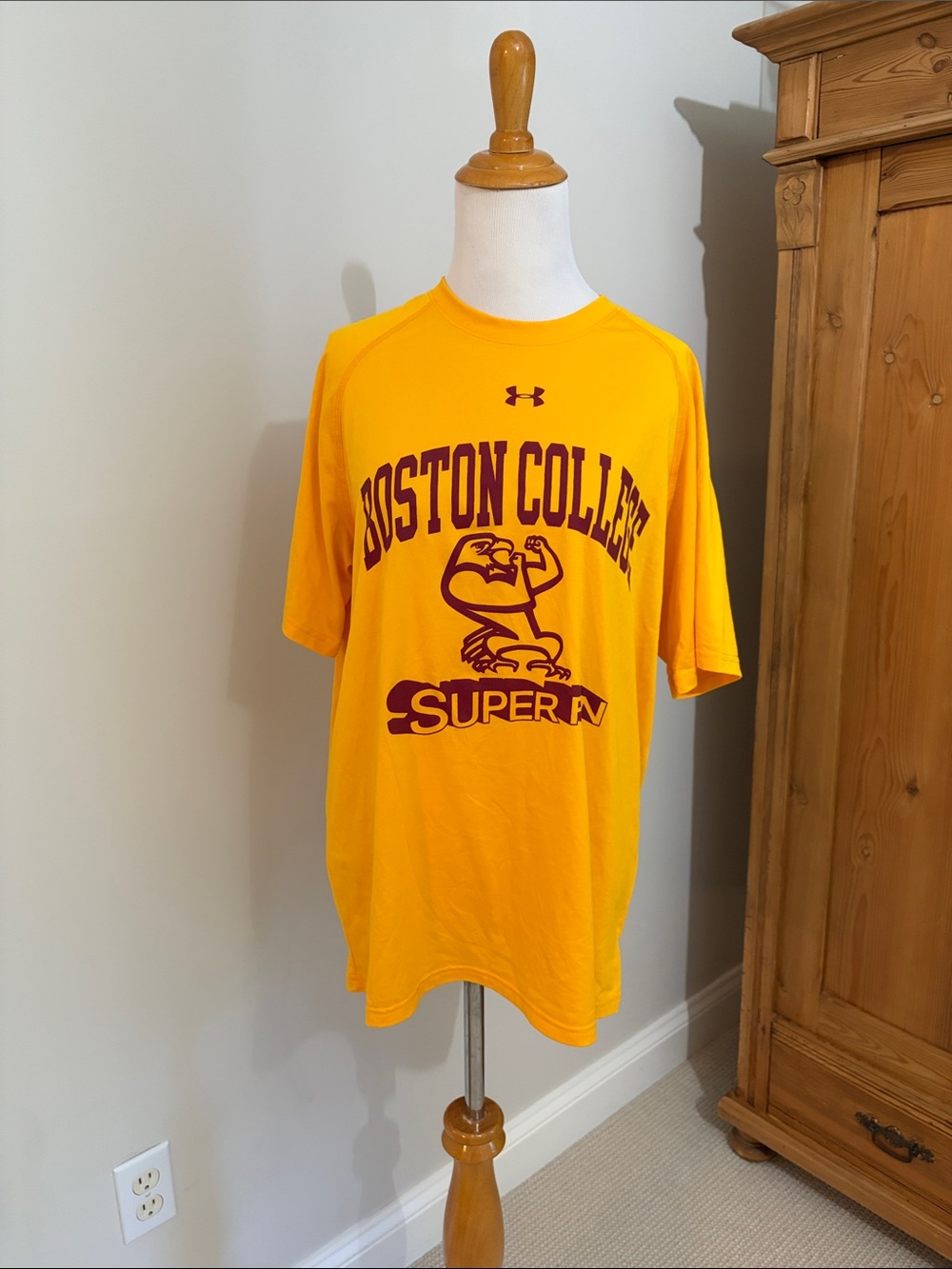 Under Armour Yellow Boston College 'Super Fan' Graphic Tee